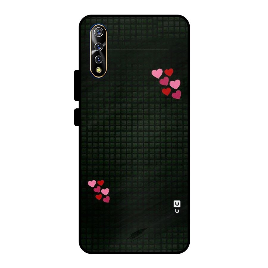 Square and Hearts Metal Back Case for Vivo S1