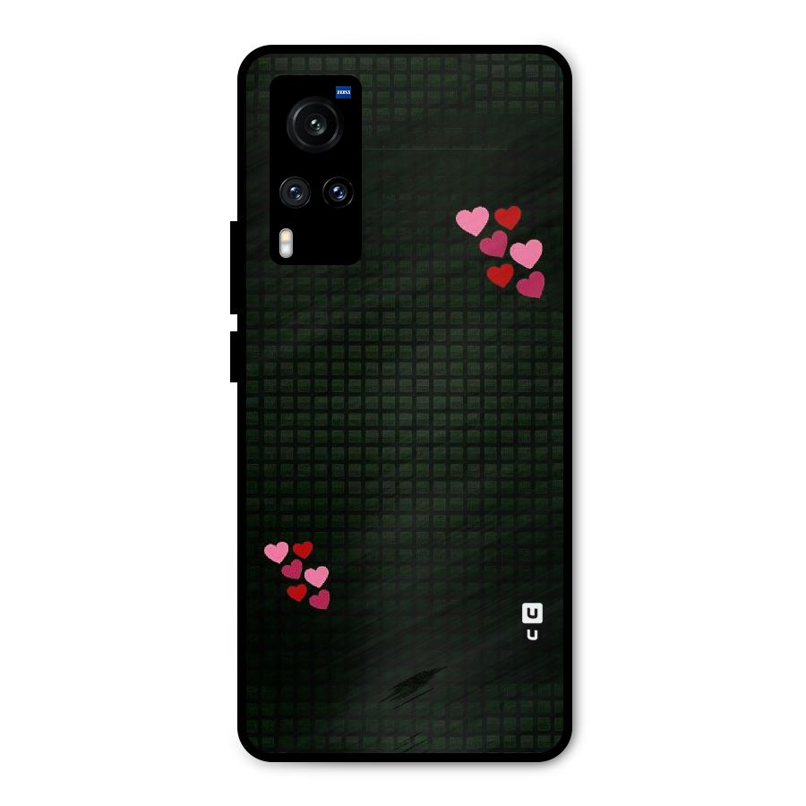 Square and Hearts Metal Back Case for Vivo X60
