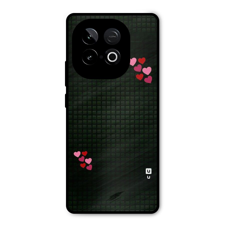 Square and Hearts Metal Back Case for iQOO Neo 10