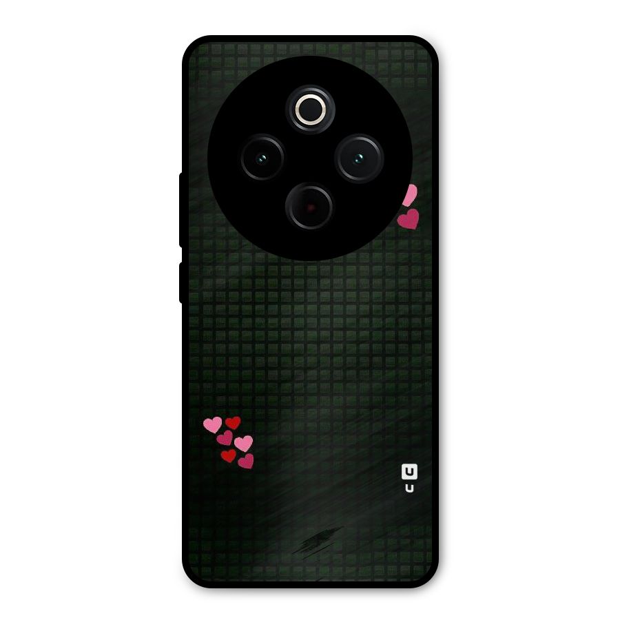 Square and Hearts Metal Back Case for iQOO Z10