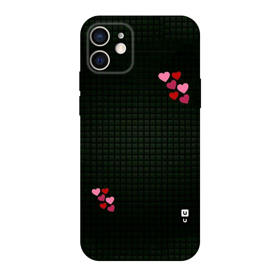 Square and Hearts Original Polycarbonate Back Case for iPhone 12