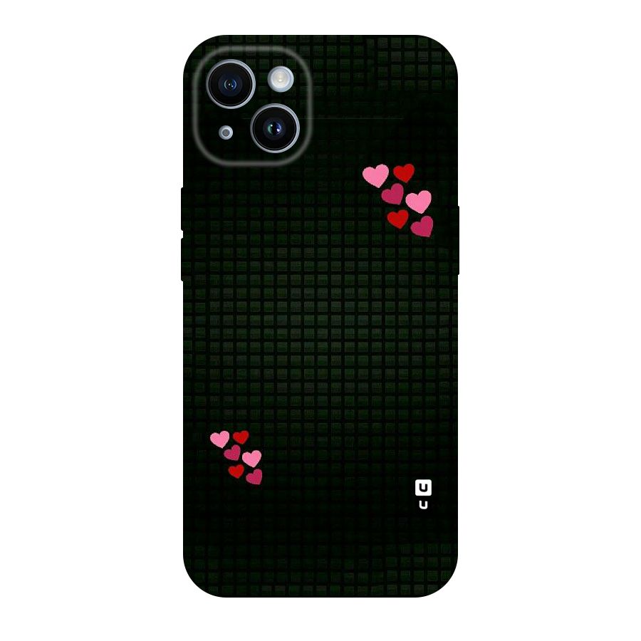 Square and Hearts Original Polycarbonate Back Case for iPhone 14