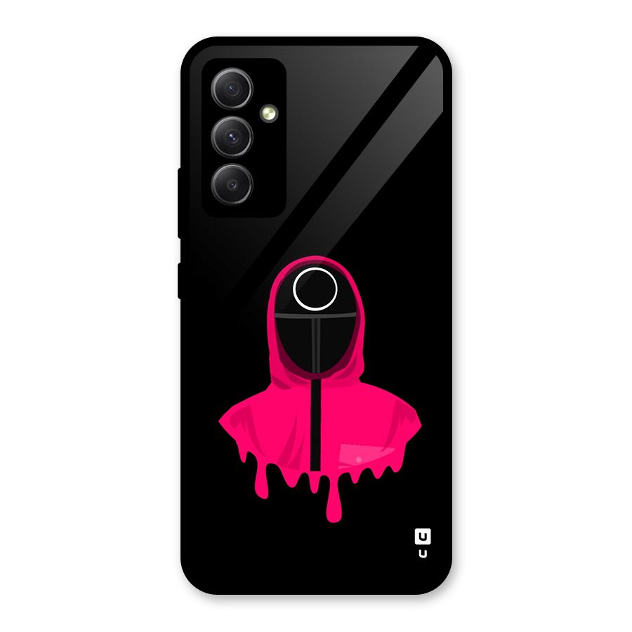 Squid Game Illustration Art Glass Back Case for Galaxy A34