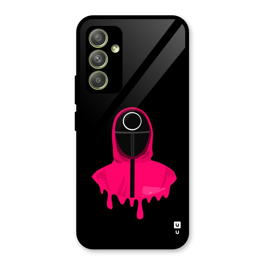 Squid Game Illustration Art Glass Back Case for Galaxy A54