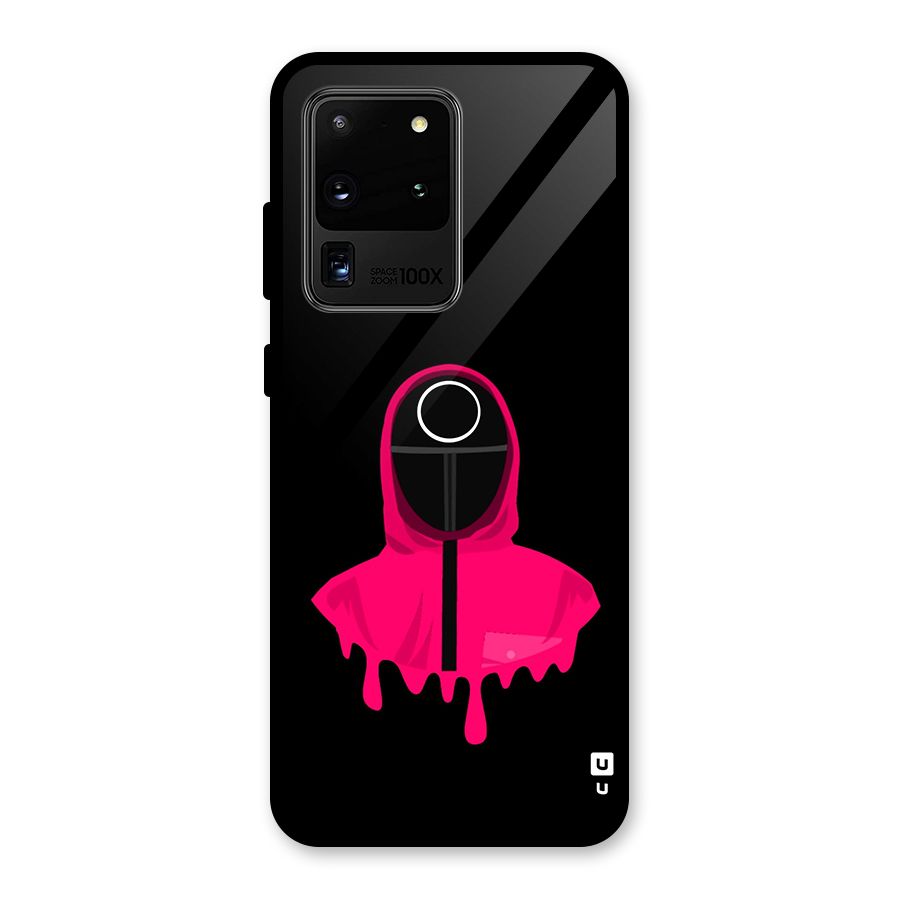 Squid Game Illustration Art Glass Back Case for Galaxy S20 Ultra
