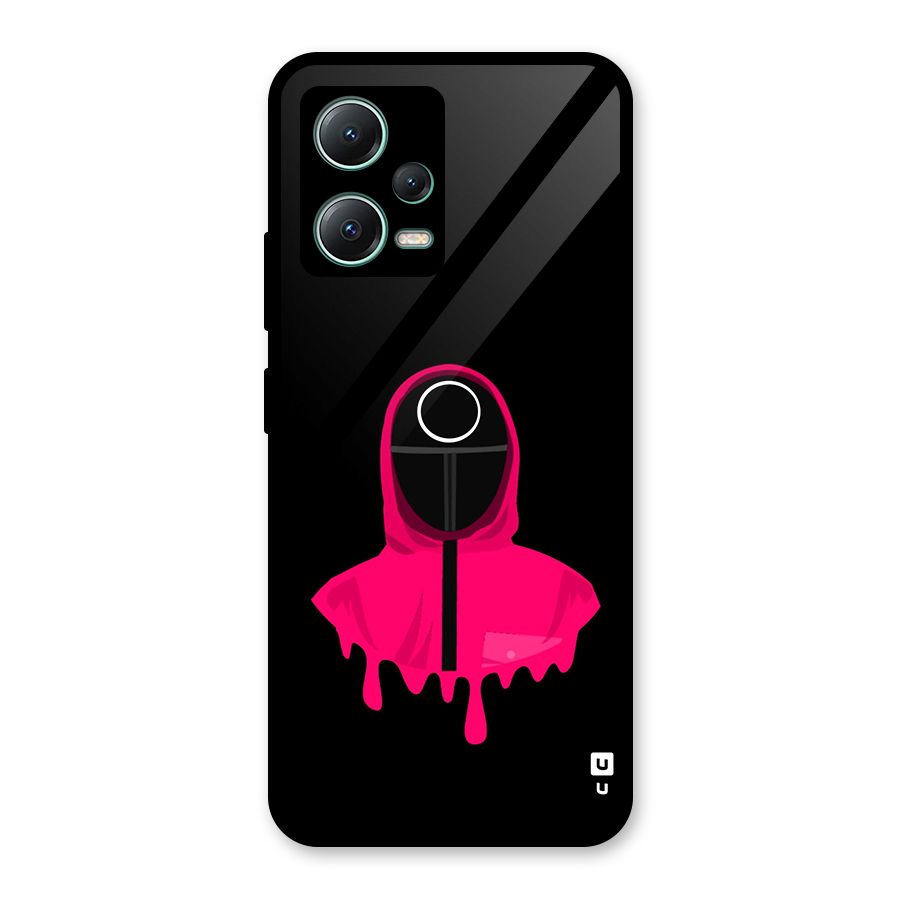 Squid Game Illustration Art Glass Back Case for Poco X5
