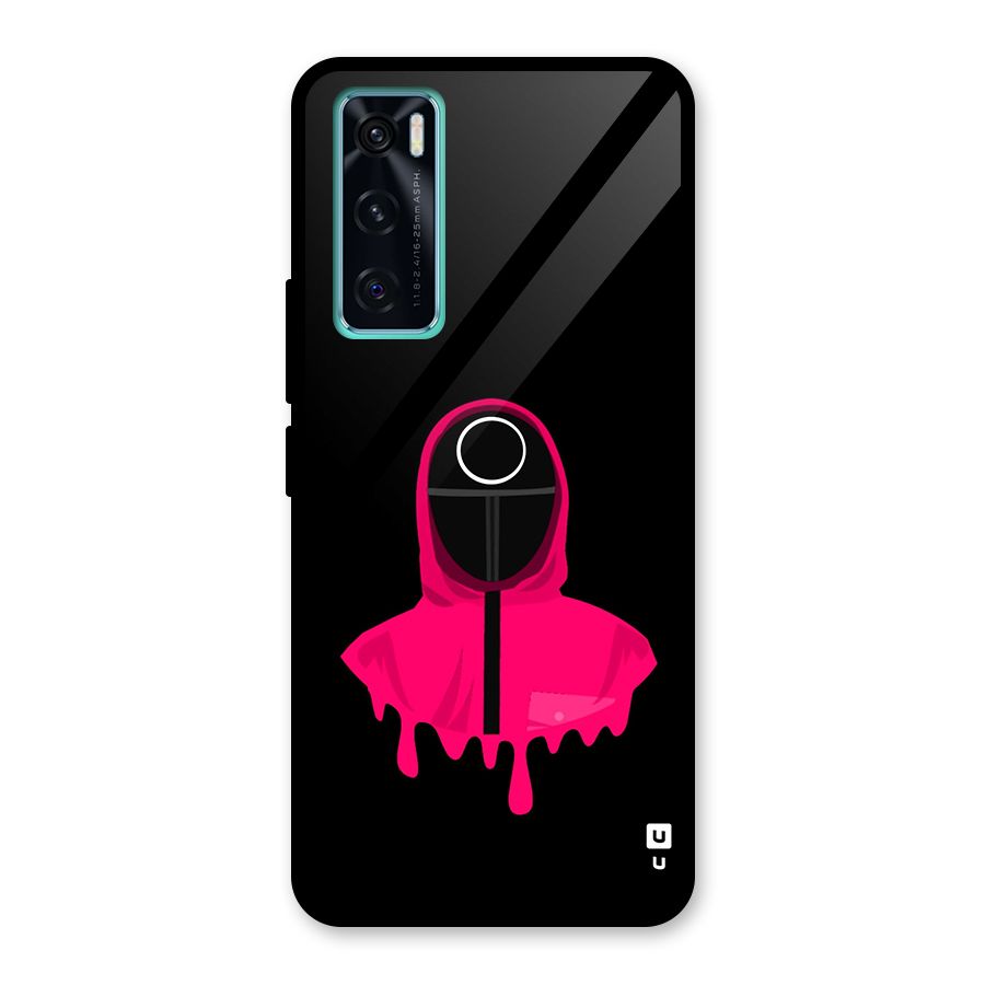 Squid Game Illustration Art Glass Back Case for Vivo V20 SE