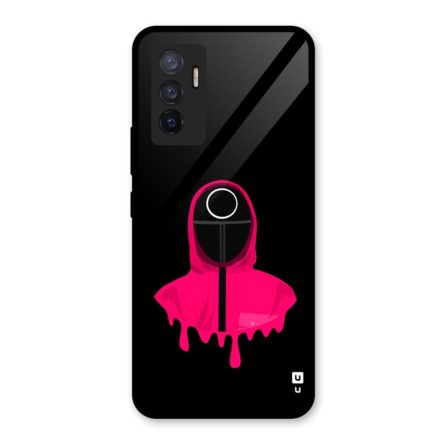 Squid Game Illustration Art Glass Back Case for Vivo V23e