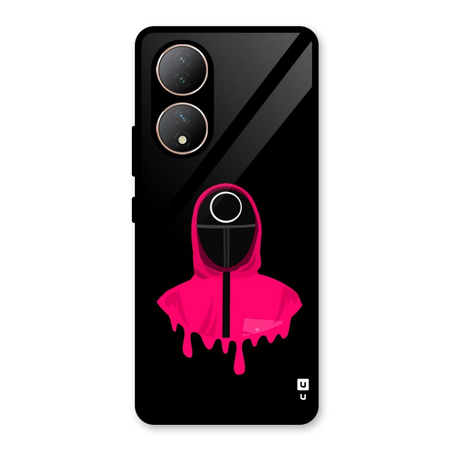 Squid Game Illustration Art Glass Back Case for Vivo Y100A