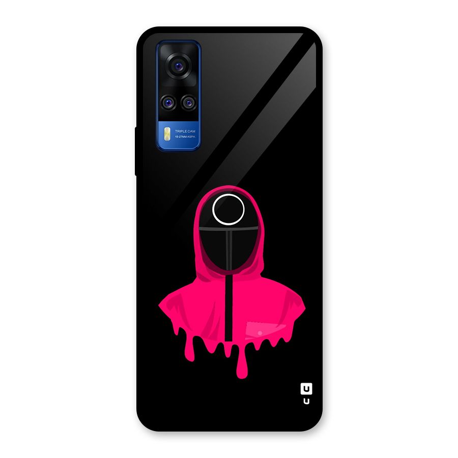 Squid Game Illustration Art Glass Back Case for Vivo Y31