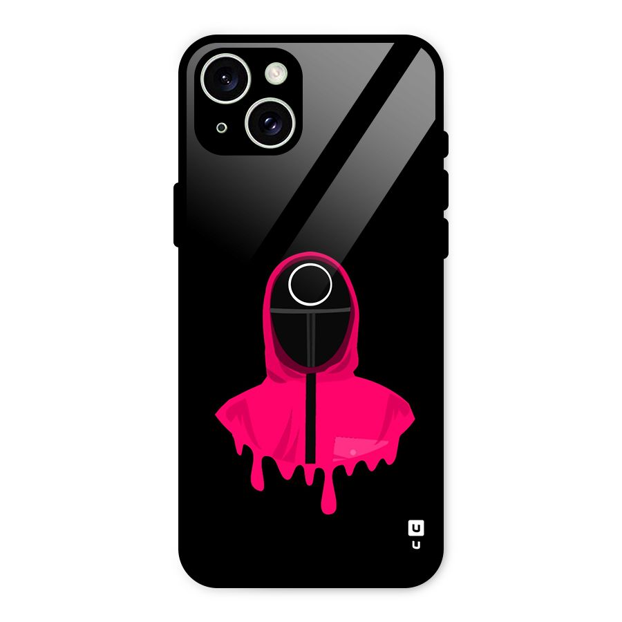 Squid Game Illustration Art Glass Back Case for iPhone 15 Plus