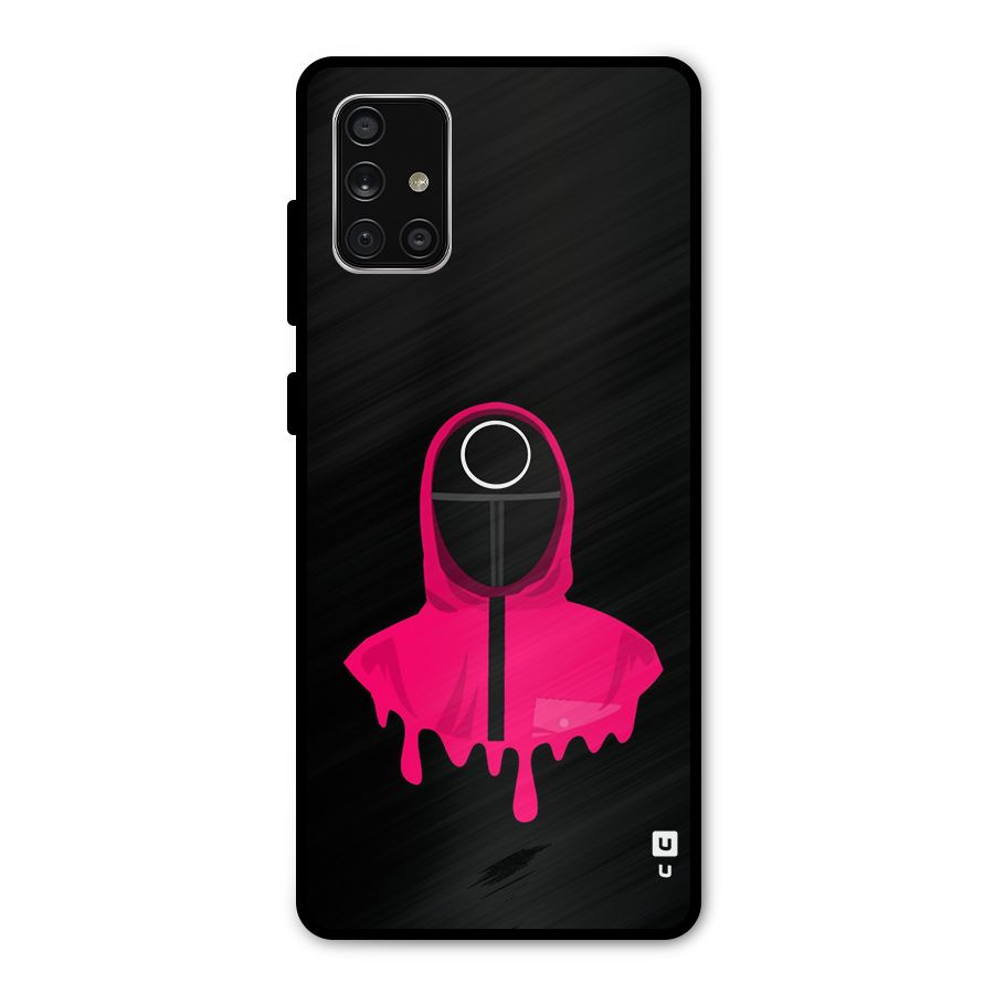 Squid Game Illustration Art Metal Back Case for Galaxy A71