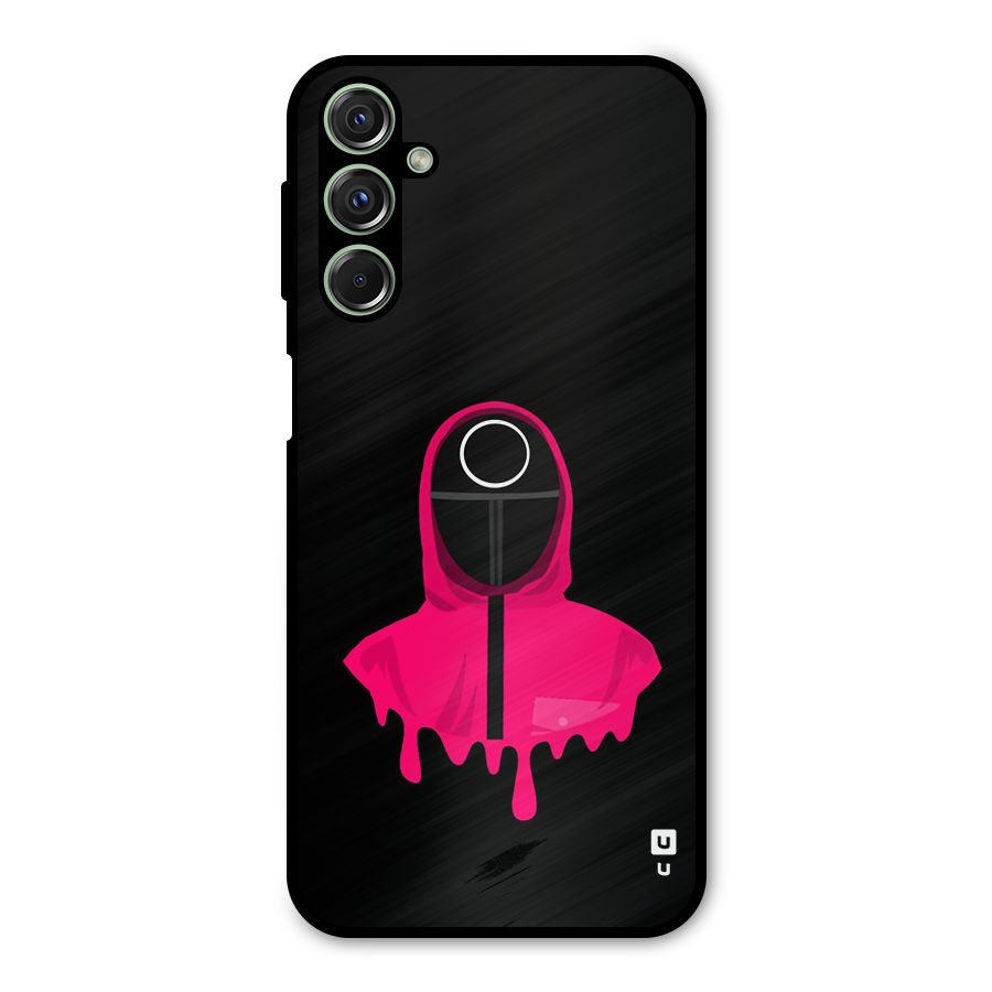 Squid Game Illustration Art Metal Back Case for Galaxy F34