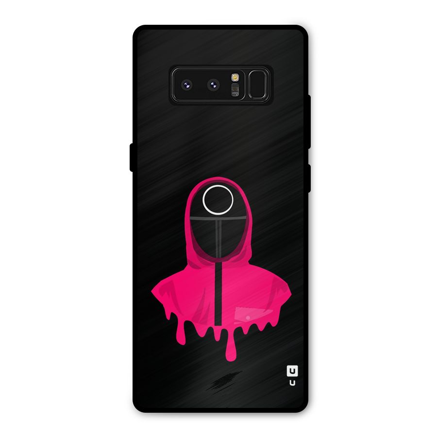 Squid Game Illustration Art Metal Back Case for Galaxy Note 8