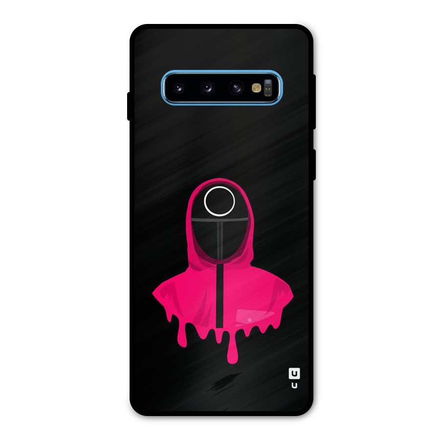 Squid Game Illustration Art Metal Back Case for Galaxy S10