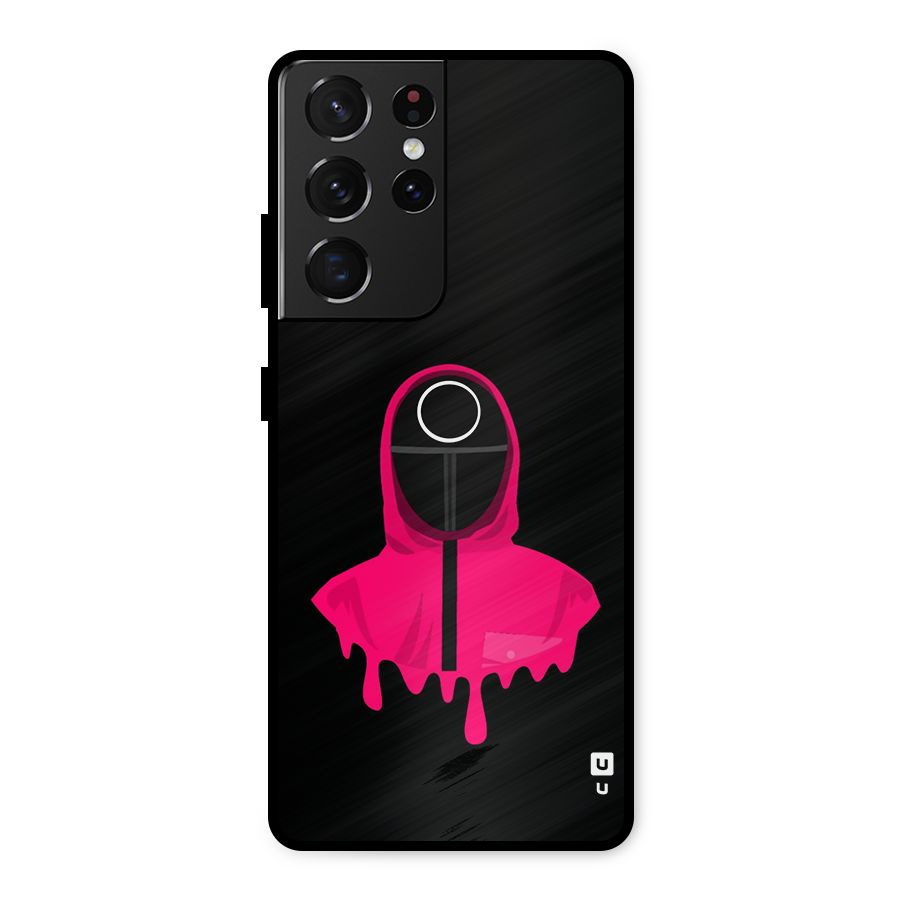 Squid Game Illustration Art Metal Back Case for Galaxy S21 Ultra 5G