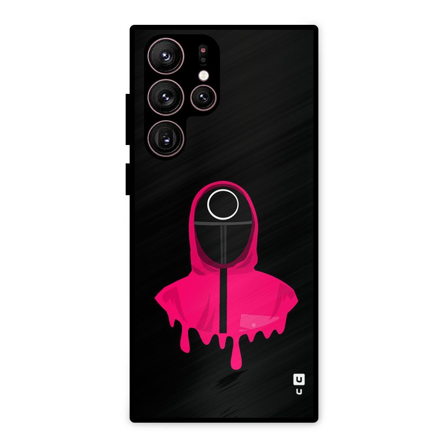 Squid Game Illustration Art Metal Back Case for Galaxy S22 Ultra 5G