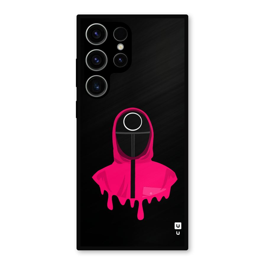 Squid Game Illustration Art Metal Back Case for Galaxy S23 Ultra