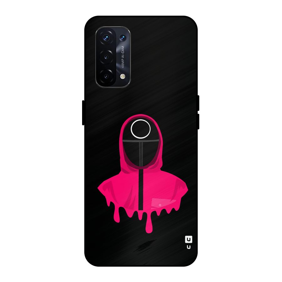 Squid Game Illustration Art Metal Back Case for Oppo A74 5G