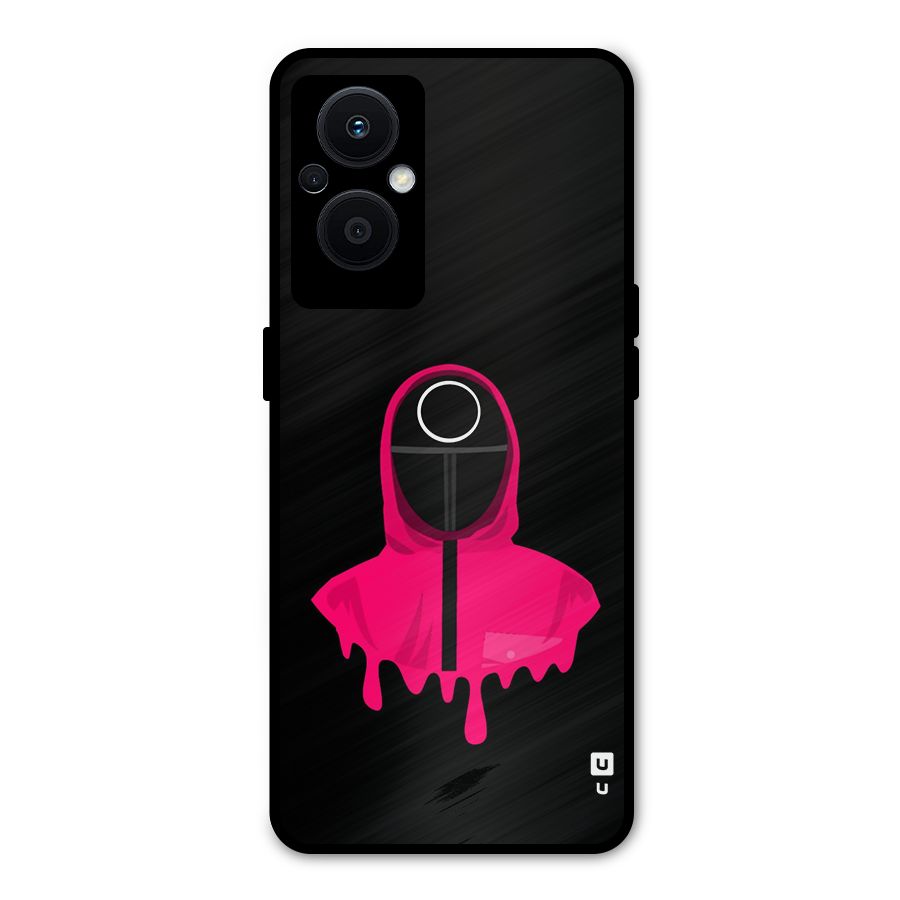 Squid Game Illustration Art Metal Back Case for Oppo F21 Pro 5G