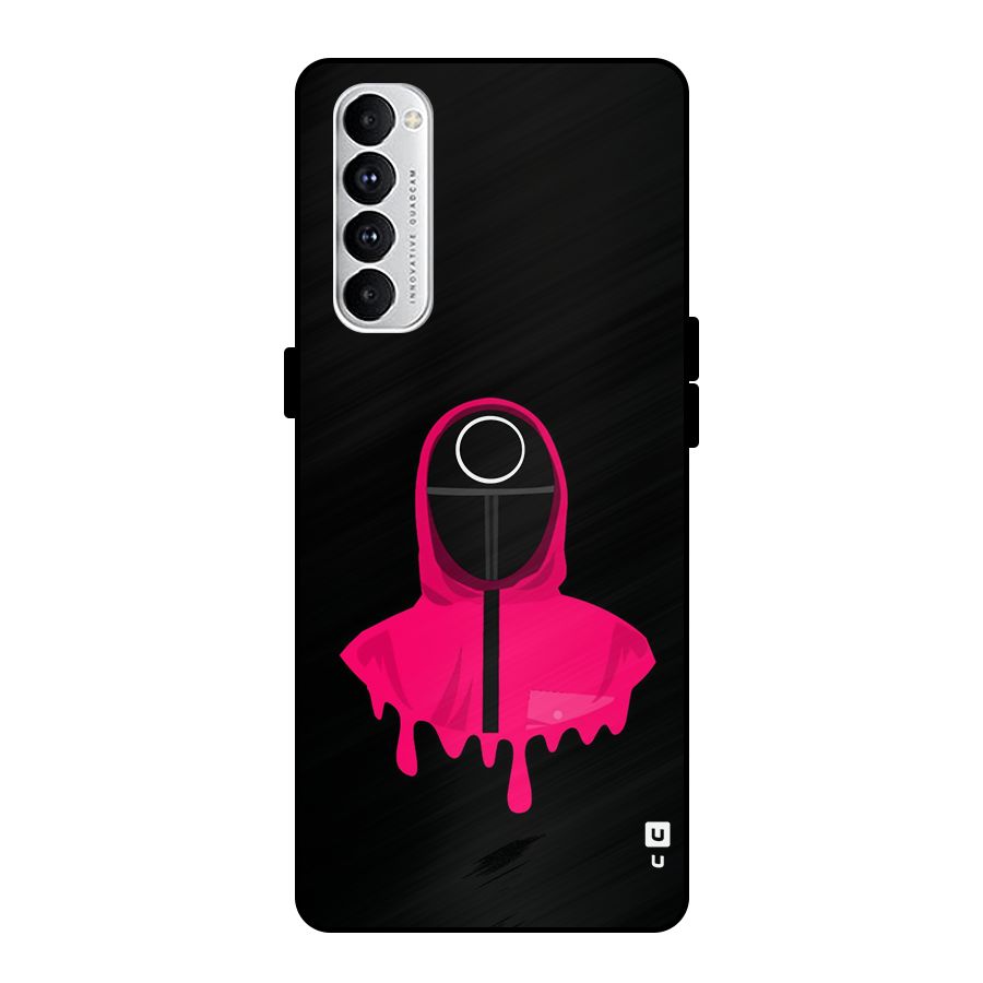 Squid Game Illustration Art Metal Back Case for Oppo Reno4 Pro