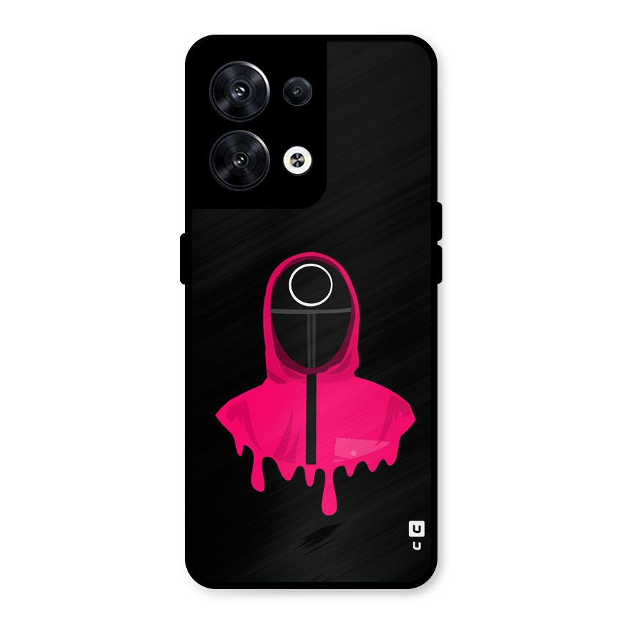 Squid Game Illustration Art Metal Back Case for Oppo Reno8 5G