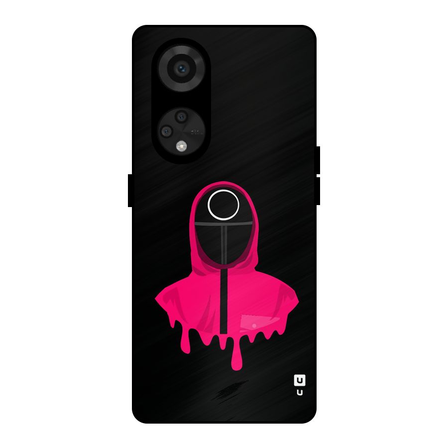 Squid Game Illustration Art Metal Back Case for Reno8 T 5G
