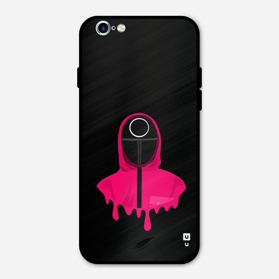 Squid Game Illustration Art Metal Back Case for iPhone 6 6s