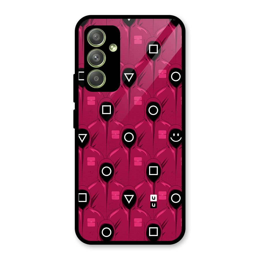 Squid Gamers Pattern Glass Back Case for Galaxy A54