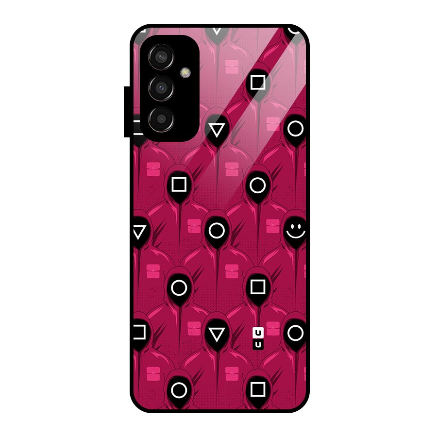 Squid Gamers Pattern Glass Back Case for Galaxy F13