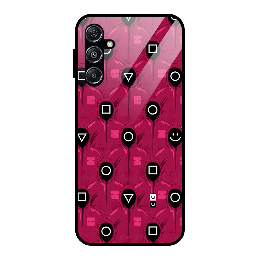Squid Gamers Pattern Glass Back Case for Galaxy M34 5G