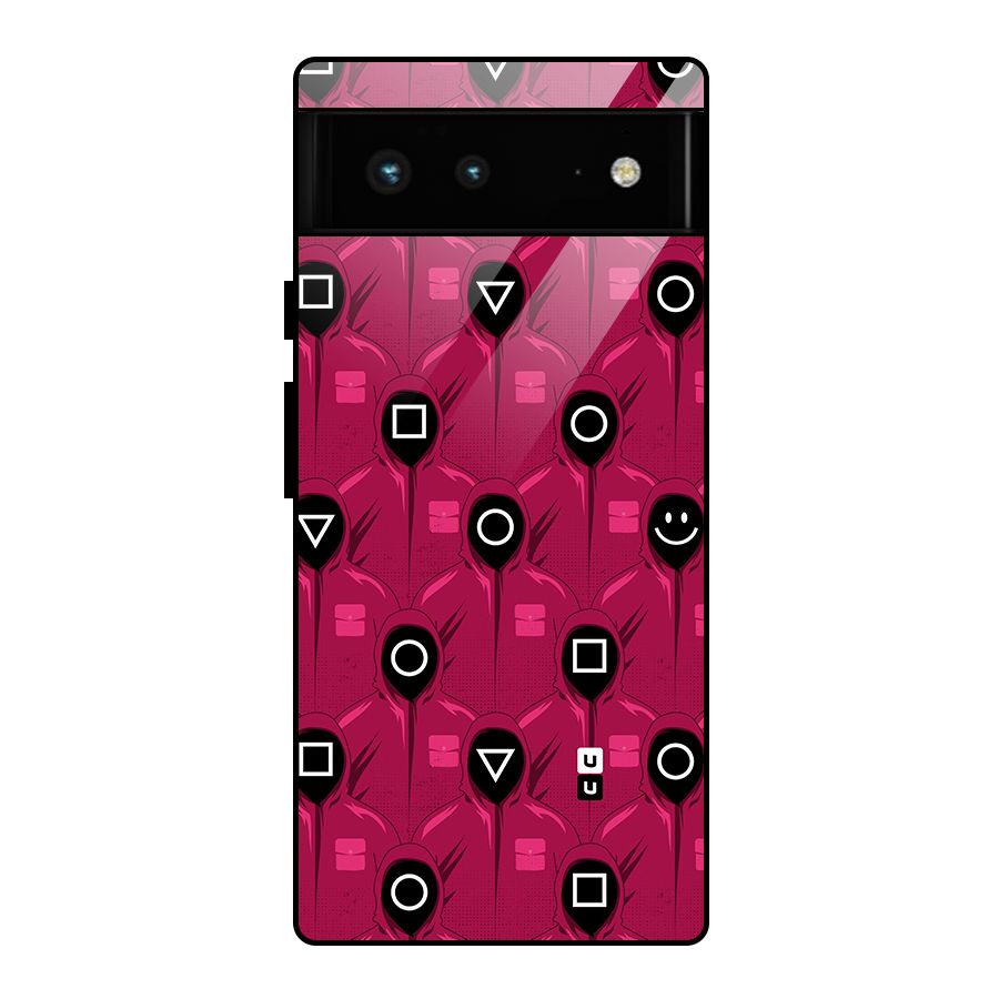 Squid Gamers Pattern Glass Back Case for Google Pixel 6