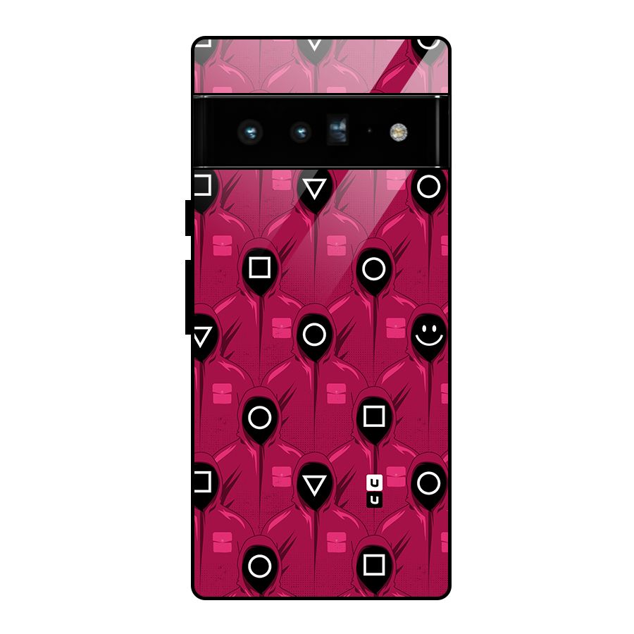 Squid Gamers Pattern Glass Back Case for Google Pixel 6 Pro