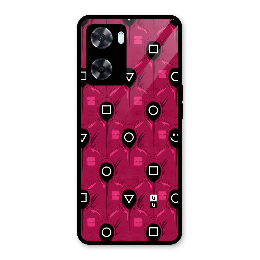 Squid Gamers Pattern Glass Back Case for Oppo A77s