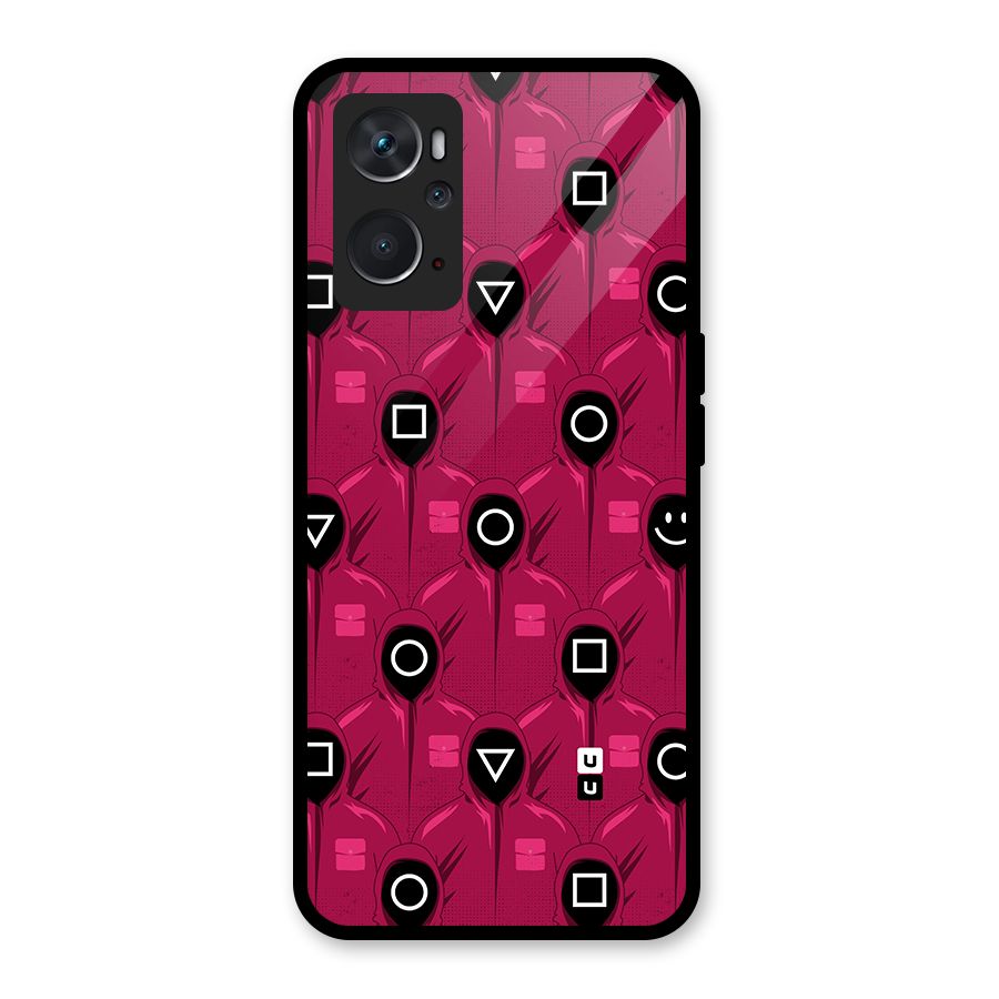 Squid Gamers Pattern Glass Back Case for Oppo K10 4G
