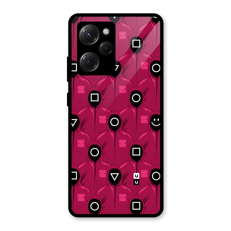 Squid Gamers Pattern Glass Back Case for Poco X5 Pro