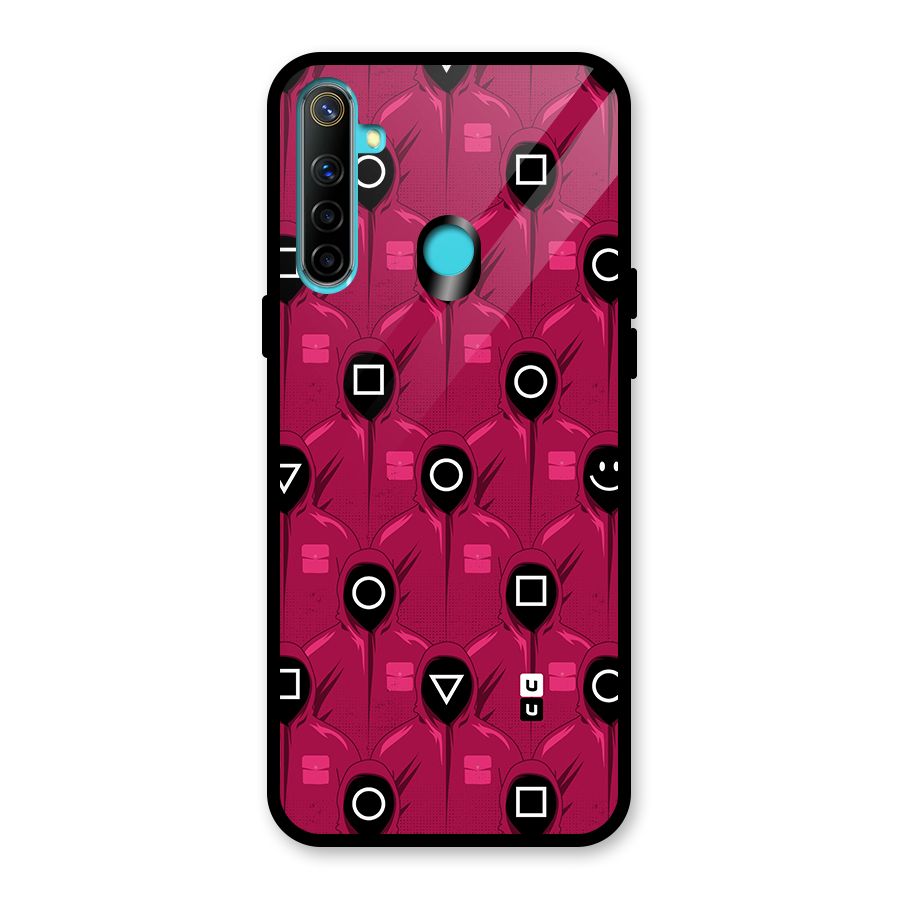 Squid Gamers Pattern Glass Back Case for Realme 5