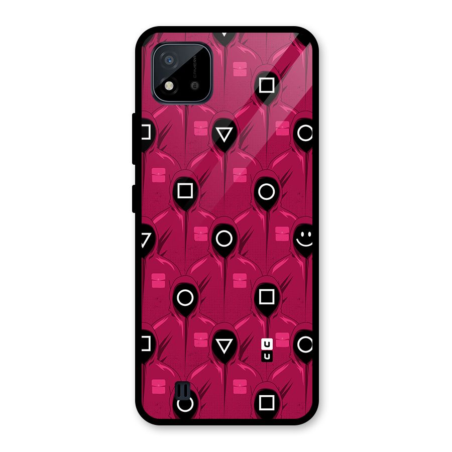 Squid Gamers Pattern Glass Back Case for Realme C11 2021