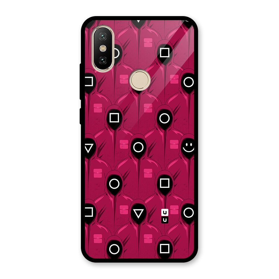 Squid Gamers Pattern Glass Back Case for Redmi A2