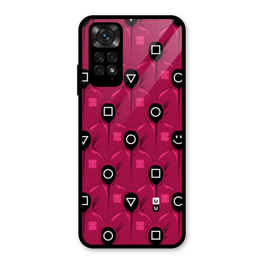 Squid Gamers Pattern Glass Back Case for Redmi Note 11S