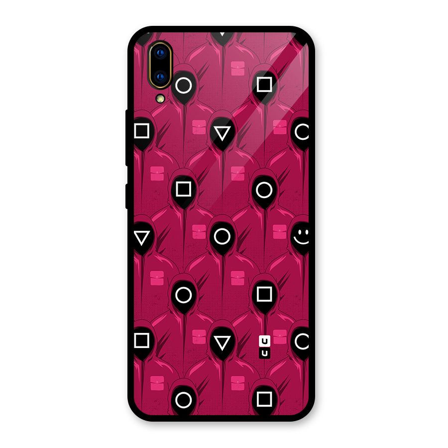 Squid Gamers Pattern Glass Back Case for Vivo V11 Pro