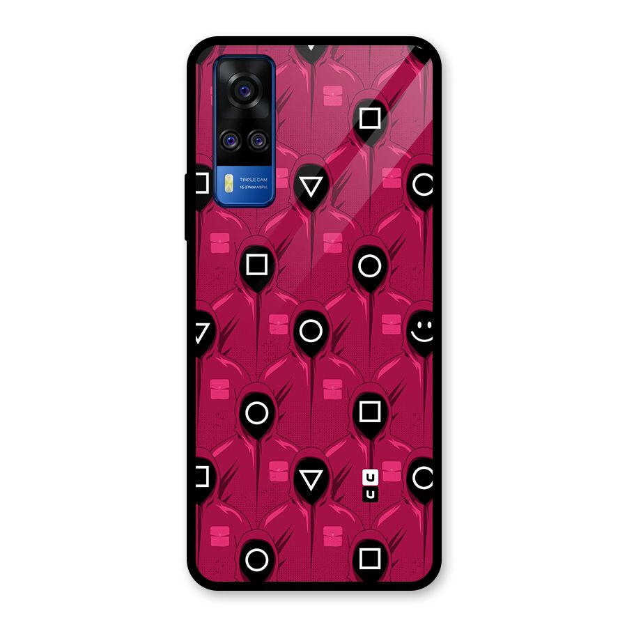 Squid Gamers Pattern Glass Back Case for Vivo Y31