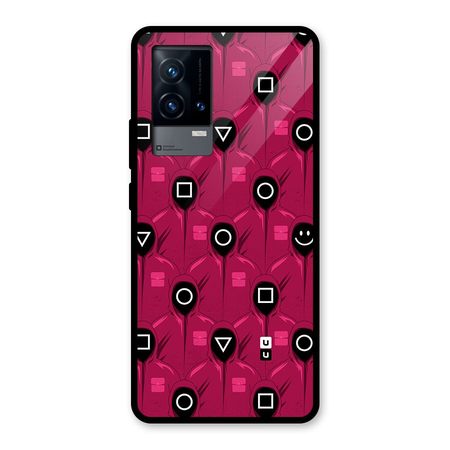 Squid Gamers Pattern Glass Back Case for iQOO 9 5G