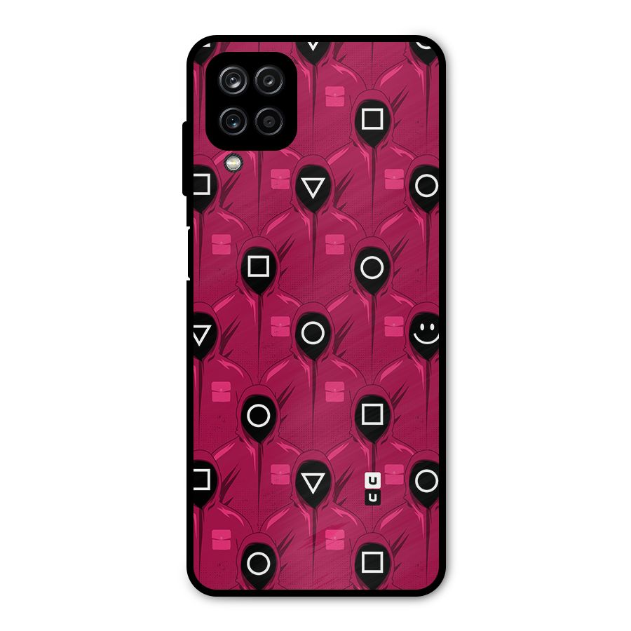 Squid Gamers Pattern Metal Back Case for Galaxy A12