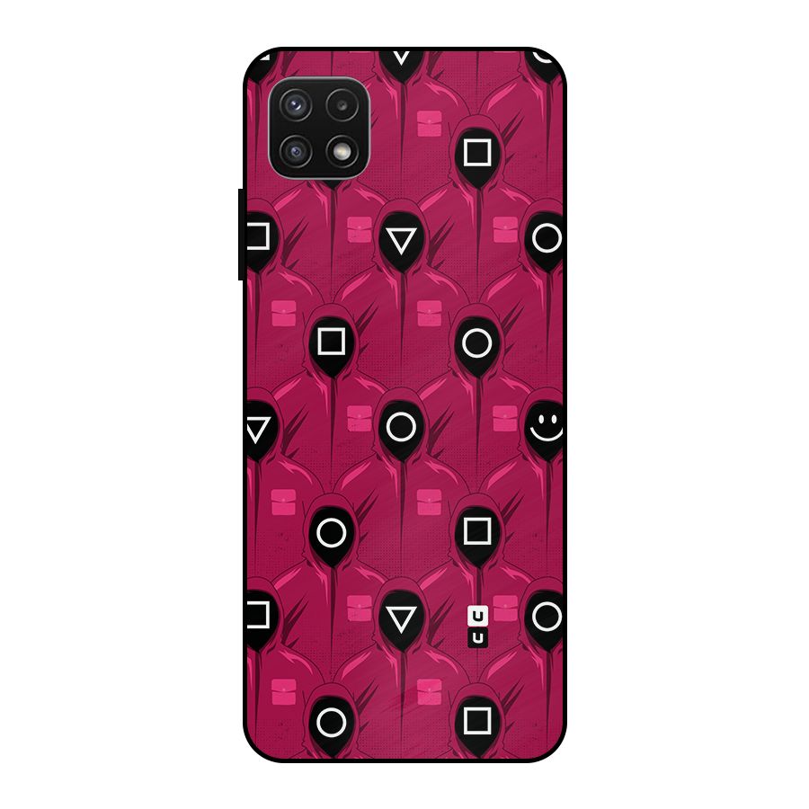 Squid Gamers Pattern Metal Back Case for Galaxy A22 5G