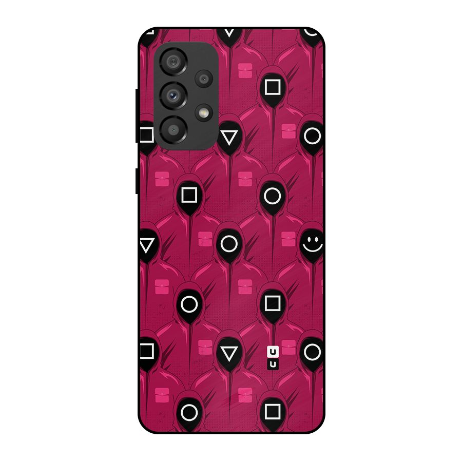 Squid Gamers Pattern Metal Back Case for Galaxy A33 5G