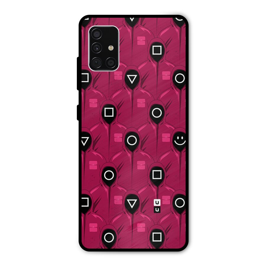 Squid Gamers Pattern Metal Back Case for Galaxy A51