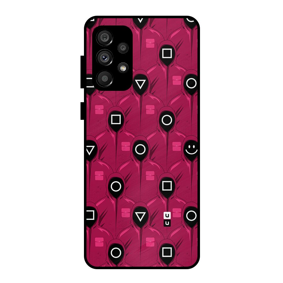 Squid Gamers Pattern Metal Back Case for Galaxy A73 5G