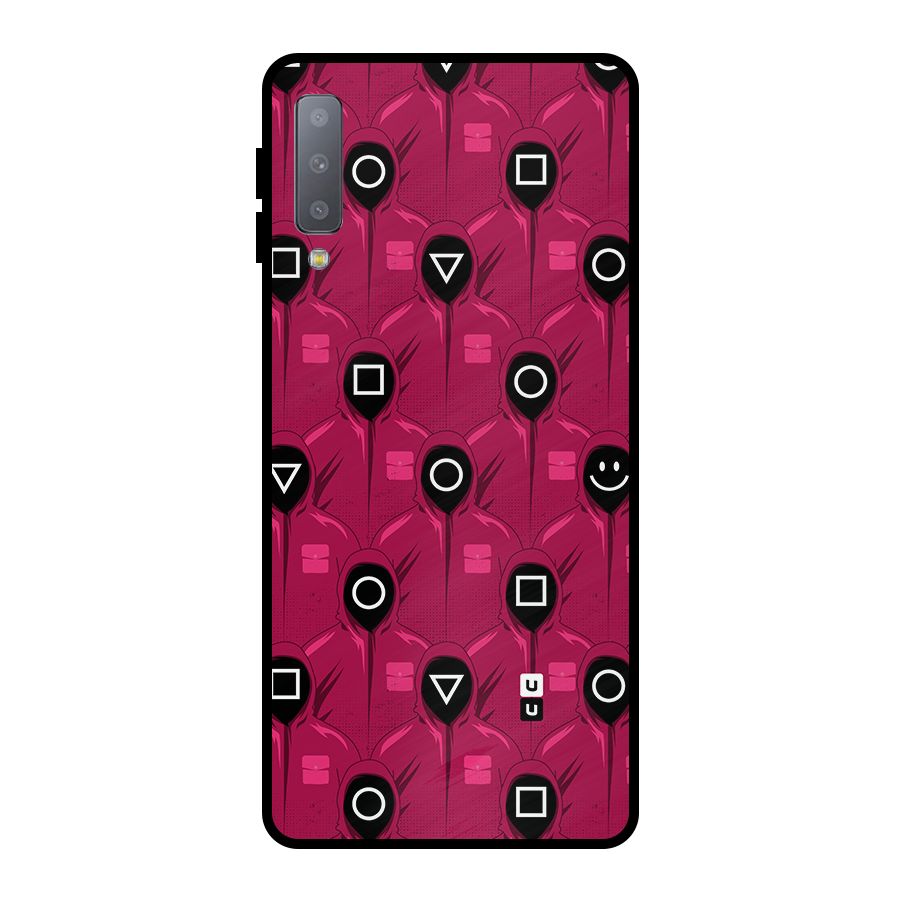 Squid Gamers Pattern Metal Back Case for Galaxy A7 (2018)