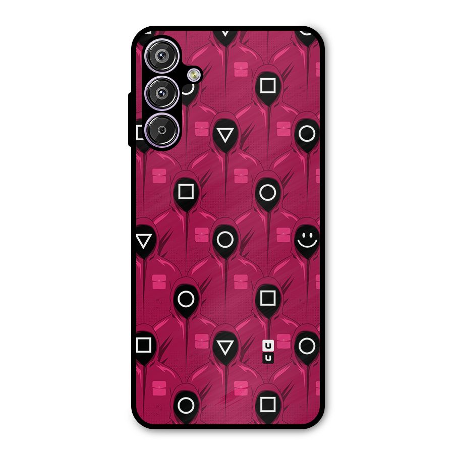 Squid Gamers Pattern Metal Back Case for Galaxy F15